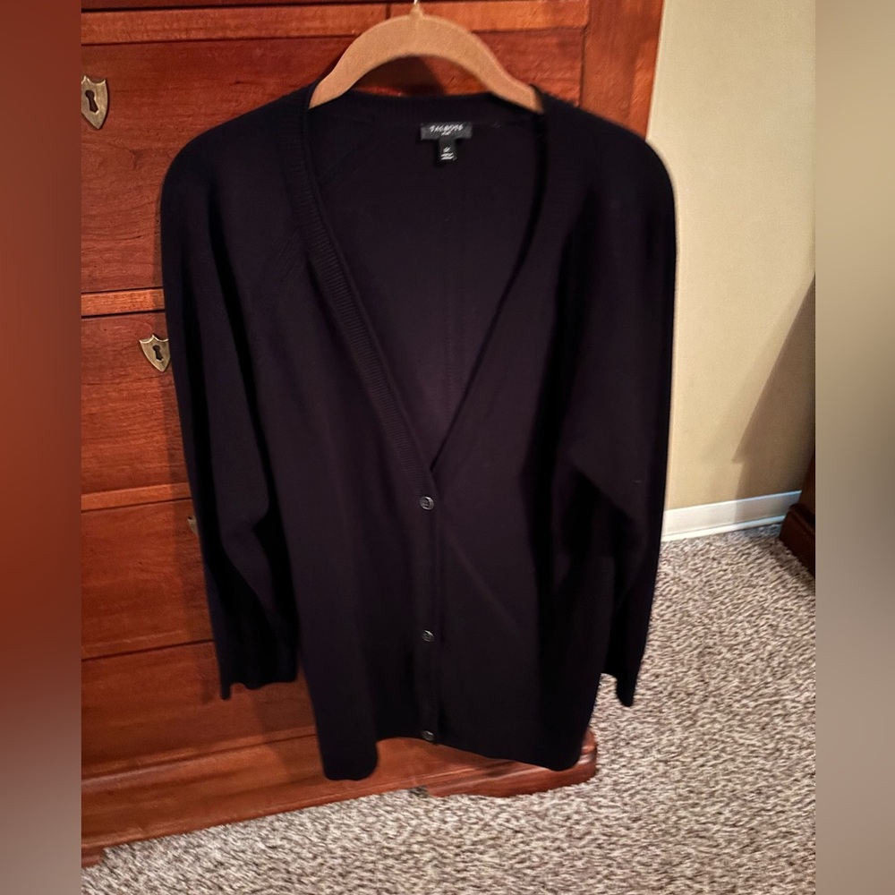 Black long cardigan Talbots